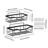 Maxbell Bathroom Storage Shelf Modern Wall Mounted Shower for Kitchen Washbasin Dorm 3 Piece