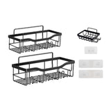 Maxbell Bathroom Storage Shelf Modern Wall Mounted Shower for Kitchen Washbasin Dorm 3 Piece