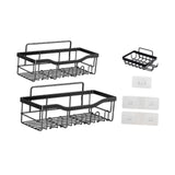Maxbell Bathroom Storage Shelf Modern Wall Mounted Shower for Kitchen Washbasin Dorm 3 Piece