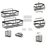 Maxbell Bathroom Storage Shelf Modern Wall Mounted Shower for Kitchen Washbasin Dorm 4 Piece