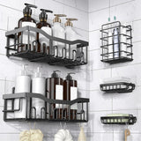 Maxbell Bathroom Storage Shelf Modern Wall Mounted Shower for Kitchen Washbasin Dorm 5 Piece