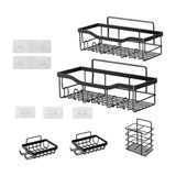 Maxbell Bathroom Storage Shelf Modern Wall Mounted Shower for Kitchen Washbasin Dorm 5 Piece