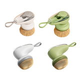 Maxbell Dish Brush with Soap Dispenser Kitchen Brush for Kitchen Dishes Pot Scrubber Gray Brush