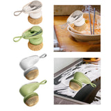 Maxbell Dish Brush with Soap Dispenser Kitchen Brush for Kitchen Dishes Pot Scrubber Gray Brush