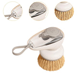 Maxbell Dish Brush with Soap Dispenser Kitchen Brush for Kitchen Dishes Pot Scrubber Gray Brush