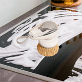 Maxbell Dish Brush with Soap Dispenser Kitchen Brush for Kitchen Dishes Pot Scrubber Gray Brush