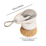 Maxbell Dish Brush with Soap Dispenser Kitchen Brush for Kitchen Dishes Pot Scrubber Gray Brush