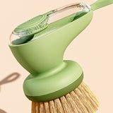 Maxbell Dish Brush with Soap Dispenser Kitchen Brush for Kitchen Dishes Pot Scrubber Green Brush