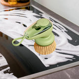 Maxbell Dish Brush with Soap Dispenser Kitchen Brush for Kitchen Dishes Pot Scrubber Green Brush