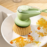 Maxbell Dish Brush with Soap Dispenser Kitchen Brush for Kitchen Dishes Pot Scrubber Green Brush