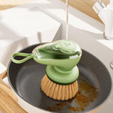 Maxbell Dish Brush with Soap Dispenser Kitchen Brush for Kitchen Dishes Pot Scrubber Green Brush