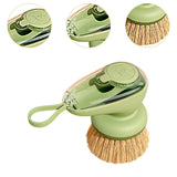 Maxbell Dish Brush with Soap Dispenser Kitchen Brush for Kitchen Dishes Pot Scrubber Green Brush