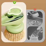 Maxbell Dish Brush with Soap Dispenser Kitchen Brush for Kitchen Dishes Pot Scrubber Green Brush