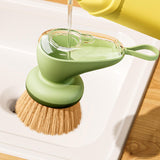 Maxbell Dish Brush with Soap Dispenser Kitchen Brush for Kitchen Dishes Pot Scrubber Green Brush