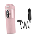 Maxbell Heating Cup Portable Heated Water Boiler for Family Cars Work Brewing Coffee Pink