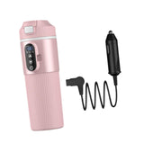 Maxbell Heating Cup Portable Heated Water Boiler for Family Cars Work Brewing Coffee Pink