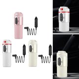 Maxbell Heating Cup Portable Heated Water Boiler for Family Cars Work Brewing Coffee Pink
