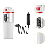 Maxbell Heating Cup Portable Heated Water Boiler for Family Cars Work Brewing Coffee White