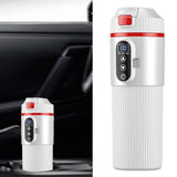 Maxbell Heating Cup Portable Heated Water Boiler for Family Cars Work Brewing Coffee White