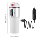 Maxbell Heating Cup Portable Heated Water Boiler for Family Cars Work Brewing Coffee White