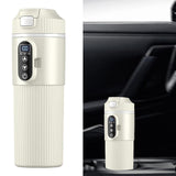 Maxbell Heating Cup Portable Heated Water Boiler for Family Cars Work Brewing Coffee Beige