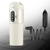 Maxbell Heating Cup Portable Heated Water Boiler for Family Cars Work Brewing Coffee Beige