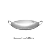 Maxbell Cookware Pan Double Ear Non Stick Seafood Troop Pot for Home Hotel Seasoning Silver