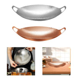 Maxbell Cookware Pan Double Ear Non Stick Seafood Troop Pot for Home Hotel Seasoning Silver