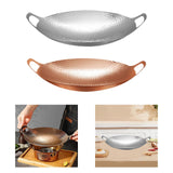 Maxbell Cookware Pan Double Ear Non Stick Seafood Troop Pot for Home Hotel Seasoning Silver