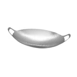 Maxbell Cookware Pan Double Ear Non Stick Seafood Troop Pot for Home Hotel Seasoning Silver