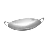 Maxbell Cookware Pan Double Ear Non Stick Seafood Troop Pot for Home Hotel Seasoning Silver