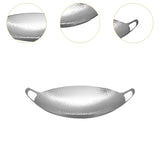 Maxbell Cookware Pan Double Ear Non Stick Seafood Troop Pot for Home Hotel Seasoning Silver
