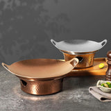 Maxbell Cookware Pan Double Ear Non Stick Seafood Troop Pot for Home Hotel Seasoning Silver