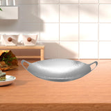 Maxbell Cookware Pan Double Ear Non Stick Seafood Troop Pot for Home Hotel Seasoning Silver