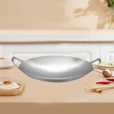Maxbell Cookware Pan Double Ear Non Stick Seafood Troop Pot for Home Hotel Seasoning Silver