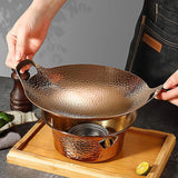 Maxbell Cookware Pan Double Ear Non Stick Seafood Troop Pot for Home Hotel Seasoning Gold