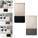 Maxbell Laundry Basket Foldable Washing Cloth Basket for Bathroom Utility Room Hotel White Black