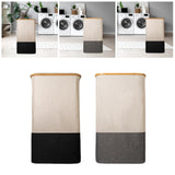 Maxbell Laundry Basket Foldable Washing Cloth Basket for Bathroom Utility Room Hotel White Black