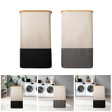 Maxbell Laundry Basket Foldable Washing Cloth Basket for Bathroom Utility Room Hotel White Black