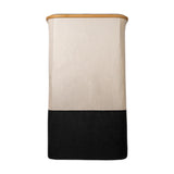 Maxbell Laundry Basket Foldable Washing Cloth Basket for Bathroom Utility Room Hotel White Black