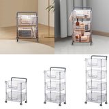 Maxbell Rolling Cart Portable Storage Trolley for Office for Bedroom Kitchen Laundry 2 Layer