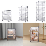 Maxbell Rolling Cart Portable Storage Trolley for Office for Bedroom Kitchen Laundry 2 Layer