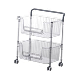 Maxbell Rolling Cart Portable Storage Trolley for Office for Bedroom Kitchen Laundry 2 Layer