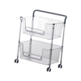 Maxbell Rolling Cart Portable Storage Trolley for Office for Bedroom Kitchen Laundry 2 Layer