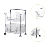 Maxbell Rolling Cart Portable Storage Trolley for Office for Bedroom Kitchen Laundry 2 Layer