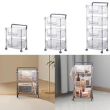Maxbell Rolling Cart Portable Storage Trolley for Office for Bedroom Kitchen Laundry 2 Layer