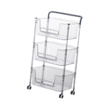 Maxbell Rolling Cart Portable Storage Trolley for Office for Bedroom Kitchen Laundry 3 Layer