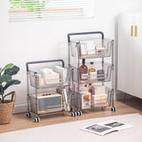 Maxbell Rolling Cart Portable Storage Trolley for Office for Bedroom Kitchen Laundry 3 Layer