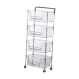 Maxbell Rolling Cart Portable Storage Trolley for Office for Bedroom Kitchen Laundry 4 Layer