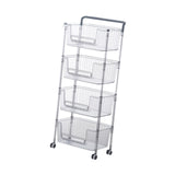 Maxbell Rolling Cart Portable Storage Trolley for Office for Bedroom Kitchen Laundry 4 Layer